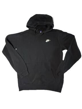 Nike Sportswear Club Fleece Black Pullover Hooded Sweater Hoodie Size Small
